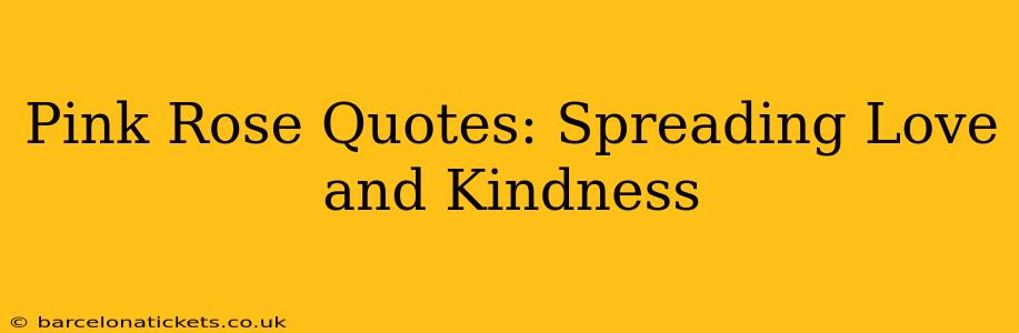 Pink Rose Quotes: Spreading Love and Kindness