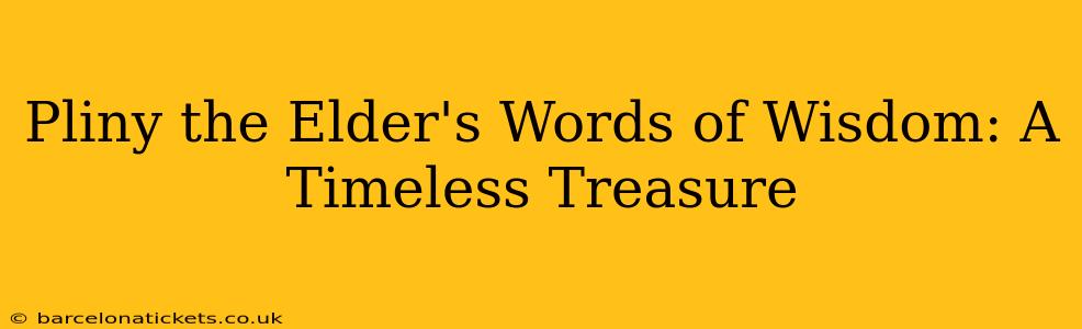 Pliny the Elder's Words of Wisdom: A Timeless Treasure