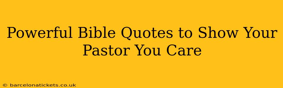 Powerful Bible Quotes to Show Your Pastor You Care