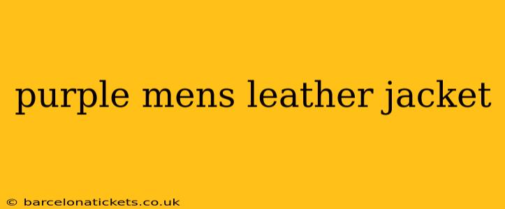 purple mens leather jacket