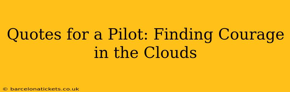 Quotes for a Pilot: Finding Courage in the Clouds