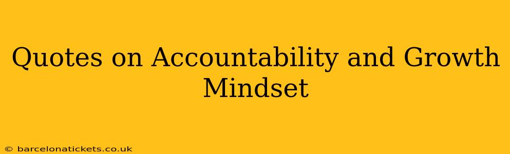 Quotes on Accountability and Growth Mindset