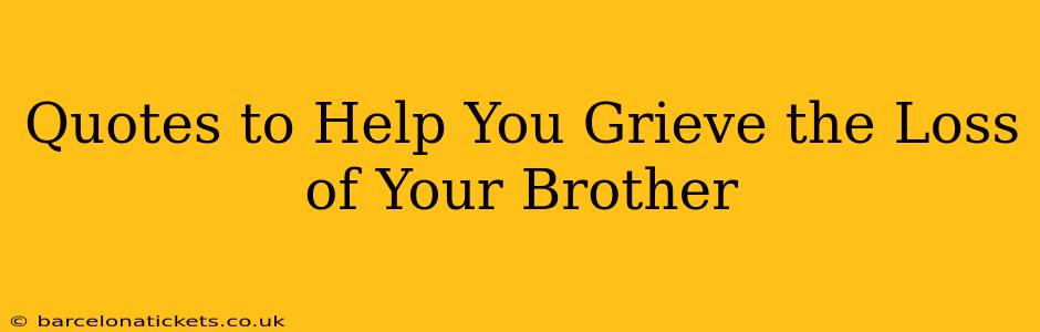 Quotes to Help You Grieve the Loss of Your Brother