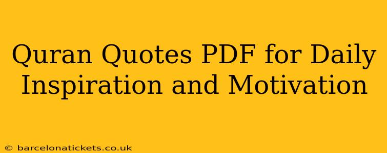 Quran Quotes PDF for Daily Inspiration and Motivation
