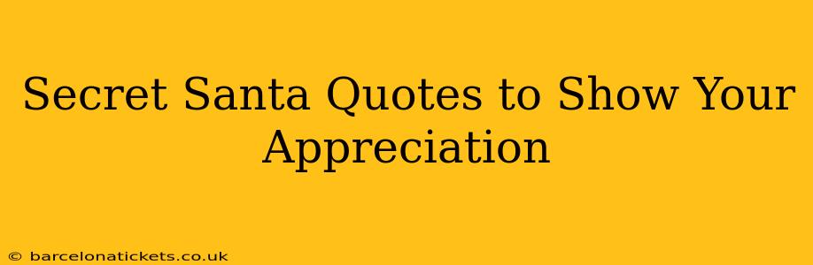 Secret Santa Quotes to Show Your Appreciation