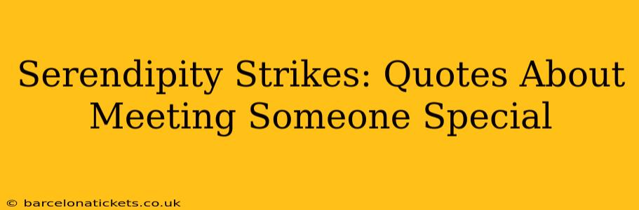 Serendipity Strikes: Quotes About Meeting Someone Special