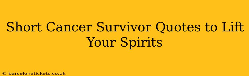 Short Cancer Survivor Quotes to Lift Your Spirits