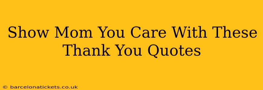 Show Mom You Care With These Thank You Quotes