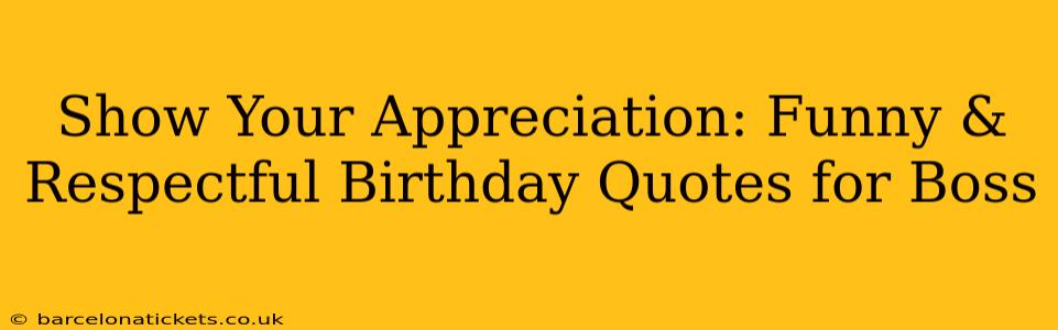 Show Your Appreciation: Funny & Respectful Birthday Quotes for Boss