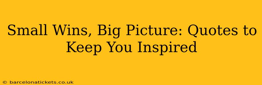 Small Wins, Big Picture: Quotes to Keep You Inspired