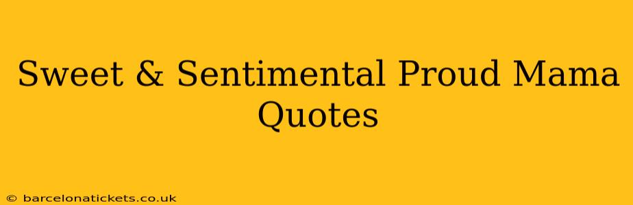 Sweet & Sentimental Proud Mama Quotes