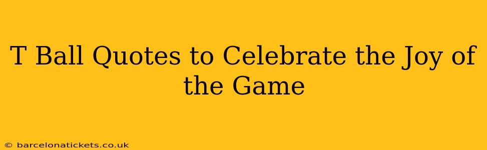 T Ball Quotes to Celebrate the Joy of the Game