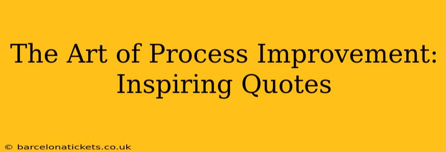 The Art of Process Improvement: Inspiring Quotes