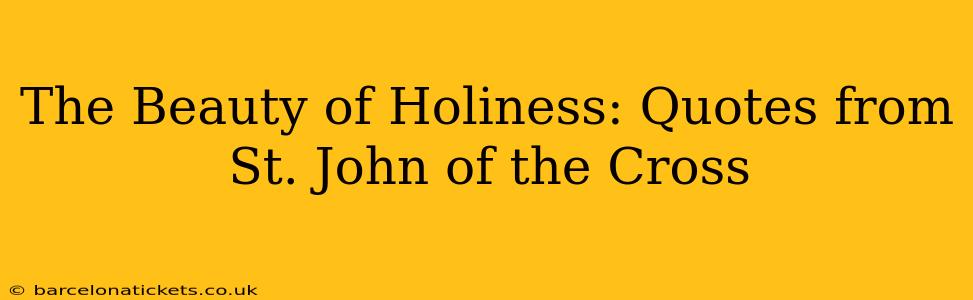 The Beauty of Holiness: Quotes from St. John of the Cross