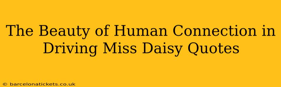 The Beauty of Human Connection in Driving Miss Daisy Quotes