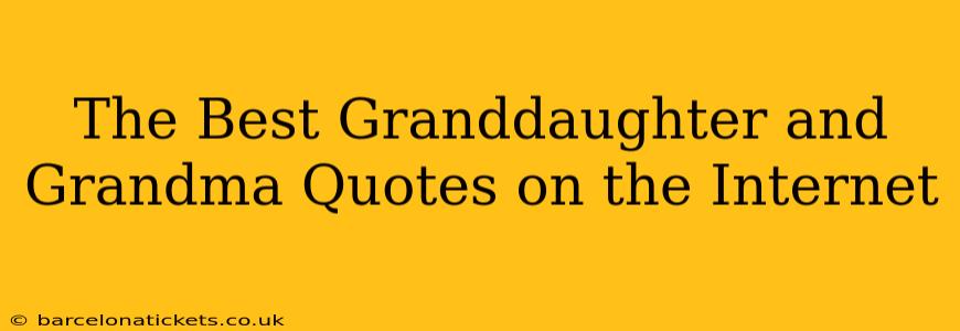 The Best Granddaughter and Grandma Quotes on the Internet