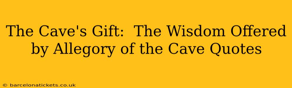 The Cave's Gift:  The Wisdom Offered by Allegory of the Cave Quotes