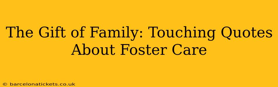 The Gift of Family: Touching Quotes About Foster Care