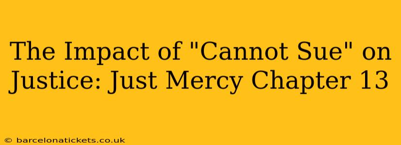The Impact of "Cannot Sue" on Justice: Just Mercy Chapter 13