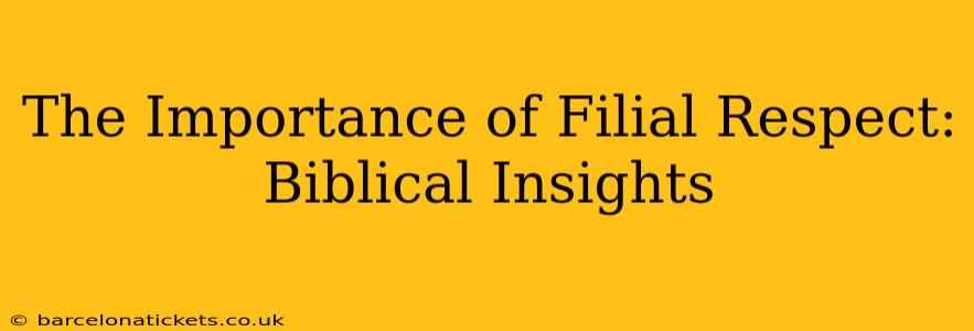 The Importance of Filial Respect: Biblical Insights