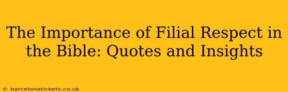 The Importance of Filial Respect in the Bible: Quotes and Insights