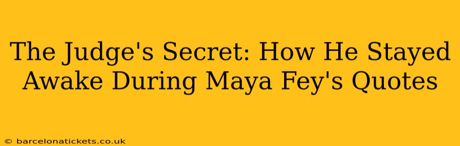 The Judge's Secret: How He Stayed Awake During Maya Fey's Quotes