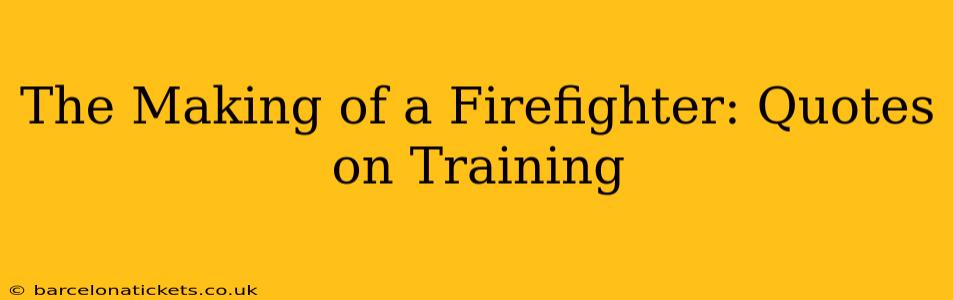 The Making of a Firefighter: Quotes on Training