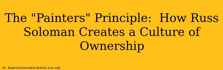 The "Painters" Principle:  How Russ Soloman Creates a Culture of Ownership