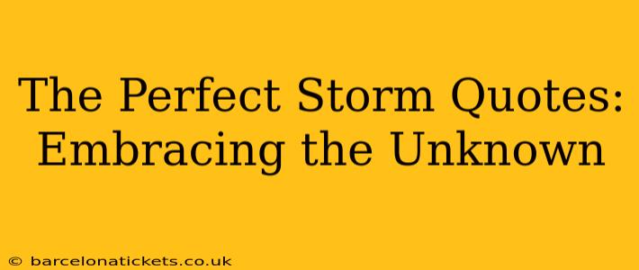 The Perfect Storm Quotes: Embracing the Unknown
