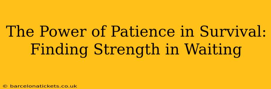 The Power of Patience in Survival: Finding Strength in Waiting