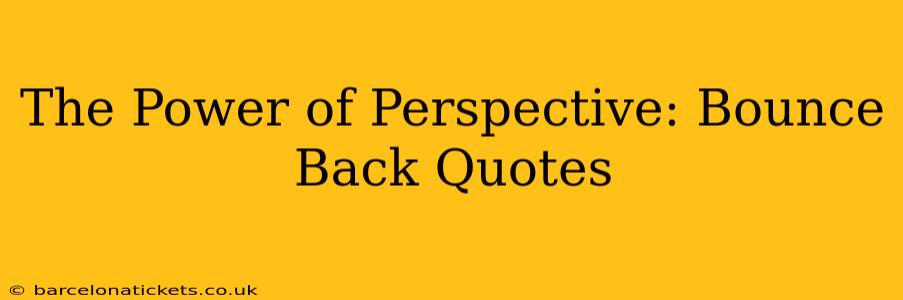 The Power of Perspective: Bounce Back Quotes