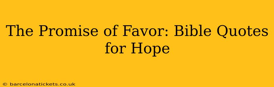The Promise of Favor: Bible Quotes for Hope