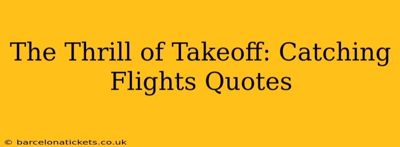 The Thrill of Takeoff: Catching Flights Quotes