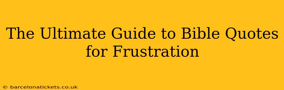 The Ultimate Guide to Bible Quotes for Frustration