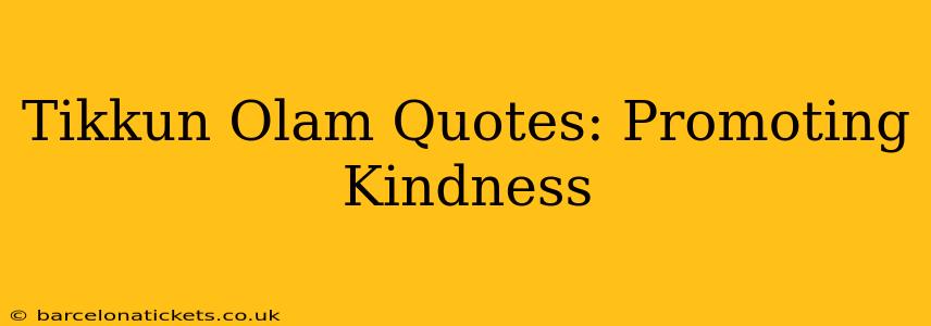 Tikkun Olam Quotes: Promoting Kindness