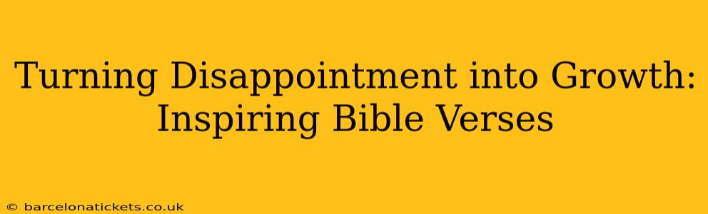 Turning Disappointment into Growth: Inspiring Bible Verses
