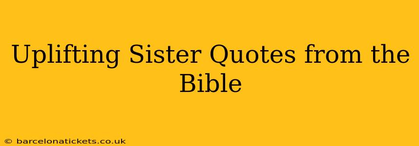 Uplifting Sister Quotes from the Bible