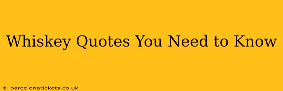 Whiskey Quotes You Need to Know