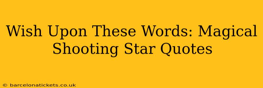 Wish Upon These Words: Magical Shooting Star Quotes