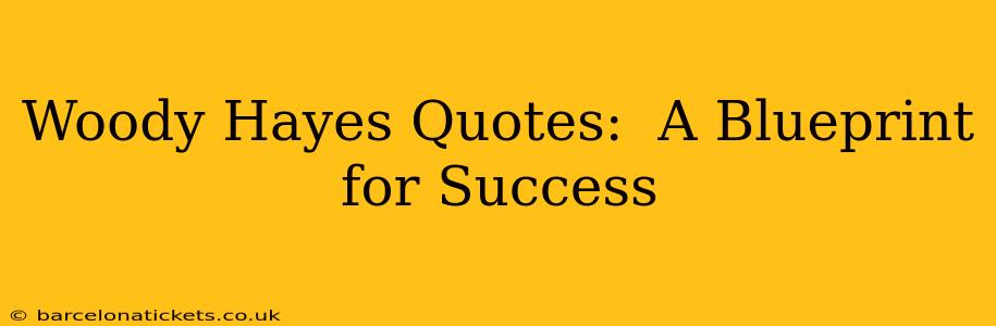 Woody Hayes Quotes:  A Blueprint for Success