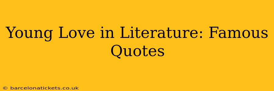 Young Love in Literature: Famous Quotes