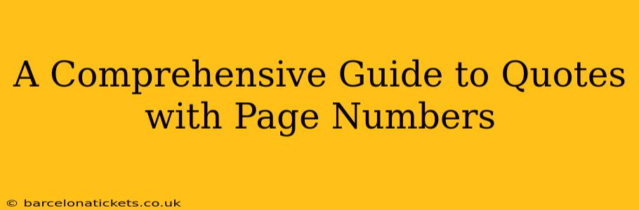 A Comprehensive Guide to Quotes with Page Numbers