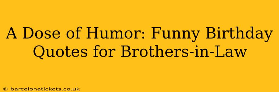 A Dose of Humor: Funny Birthday Quotes for Brothers-in-Law