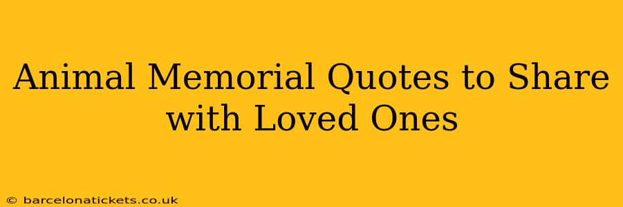 Animal Memorial Quotes to Share with Loved Ones