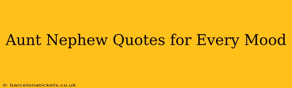 Aunt Nephew Quotes for Every Mood
