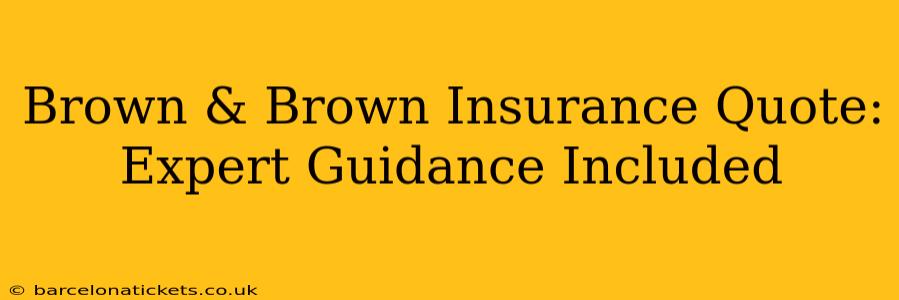 Brown & Brown Insurance Quote: Expert Guidance Included