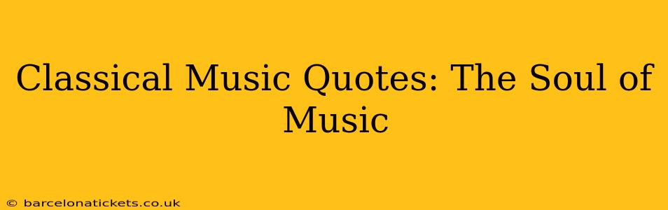 Classical Music Quotes: The Soul of Music
