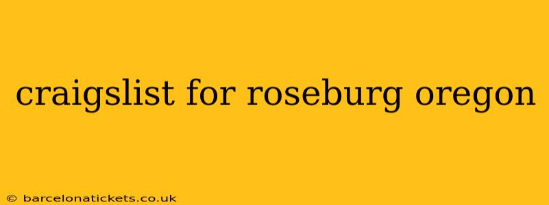 craigslist for roseburg oregon