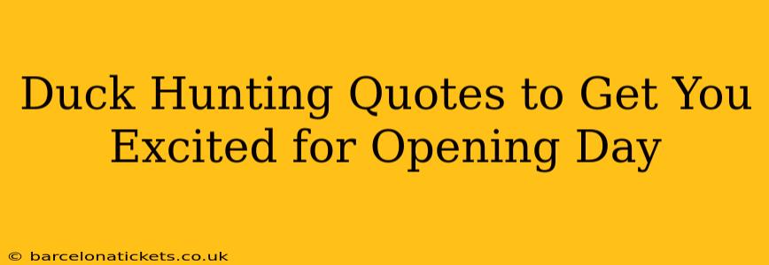 Duck Hunting Quotes to Get You Excited for Opening Day