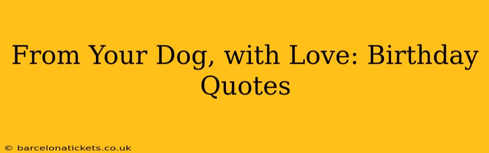 From Your Dog, with Love: Birthday Quotes
